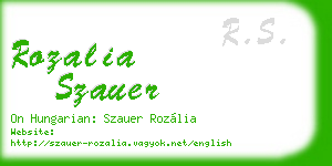 rozalia szauer business card